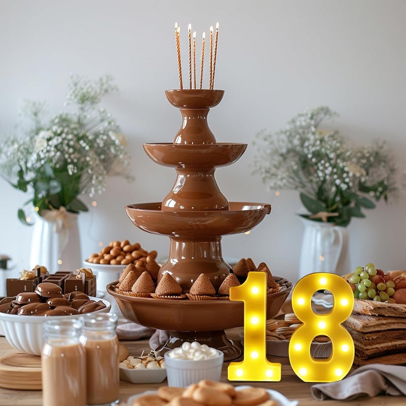 Funsky 18th Birthday Decorations for Girls and Boys,Happy 18th Birthday Decorations for Men Centerpieces Table,18 Light Up Numbers Sign Led for Party Backdrop Wall Decor for Wedding Anniversary Home - Image 5